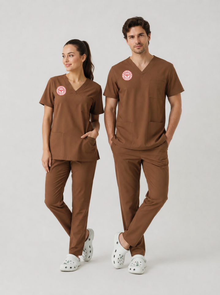 Diğer Sağlık Meslek Mensupları Forması Scrubs Likralı Takım Sağlık Bakanlığı Uyumlu-Friar Brown