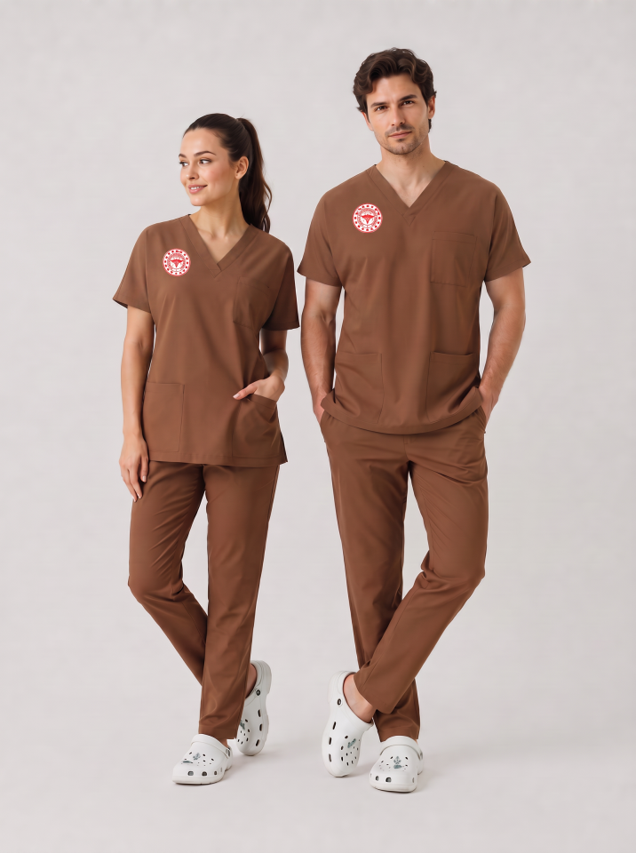 Diğer Sağlık Meslek Mensupları Forması Scrubs Likralı Takım Sağlık Bakanlığı Uyumlu-Friar Brown