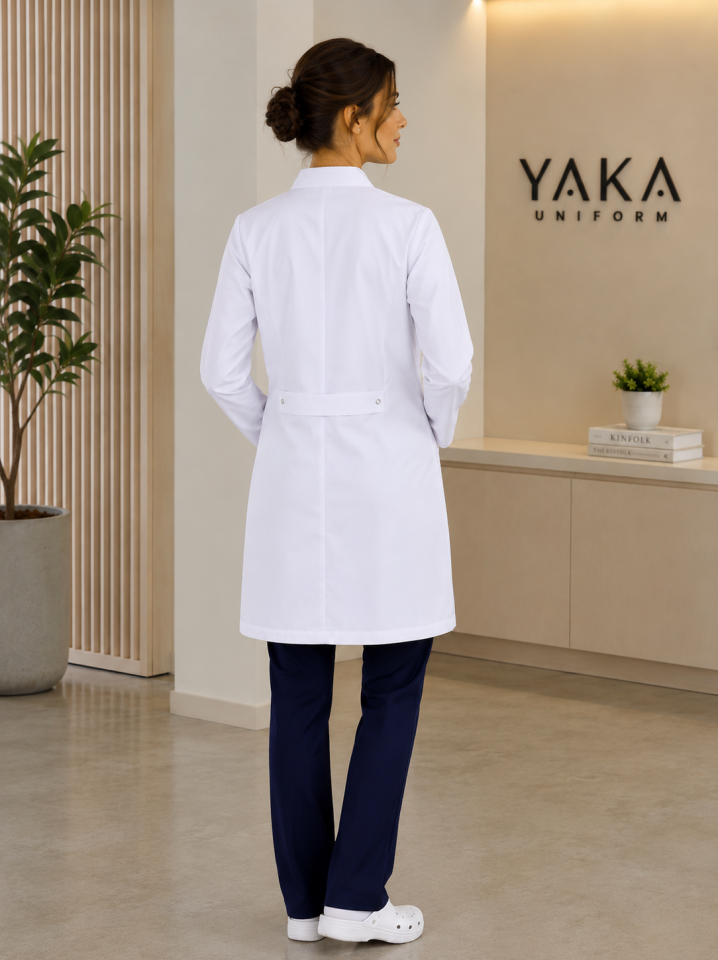 Kadın Hakim Yaka Vizit Önlük Alpaka Kumaş